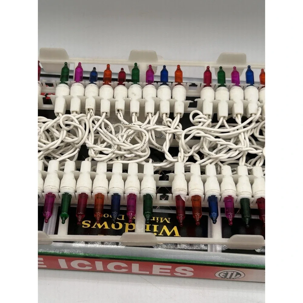 Vintage Holiday Lite 45‎ Lite Icicles Multicolored Lights Lot Of 2